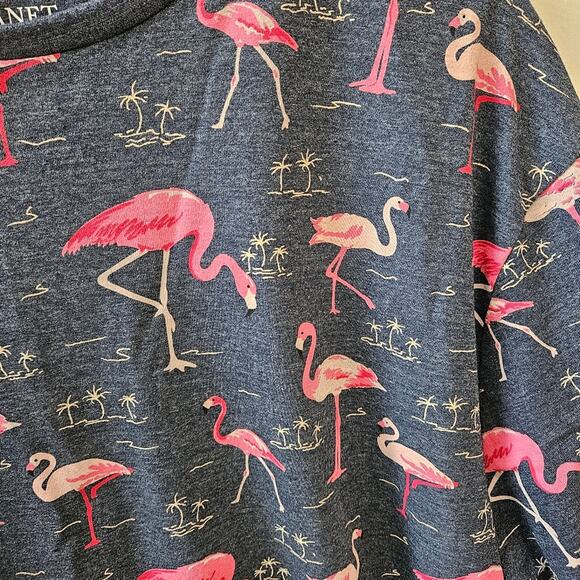Free Planet Flamingo AOP Short Sleeve Tee Pink Blue Size 2X - Picture 4 of 8
